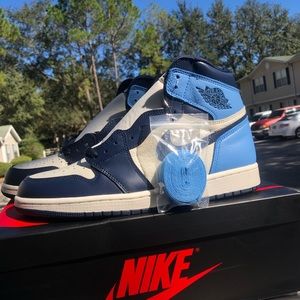 Jordan 1 Retro High Obsidian UNC size 10.5